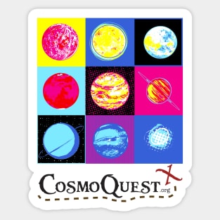 Andy Warhol Style CosmoQuest Planet Print Sticker